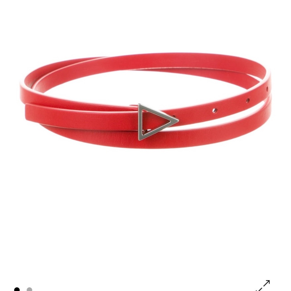 Bottega Veneta Red thin Belt 34 inches